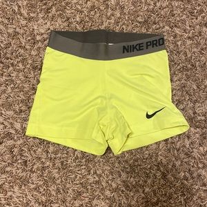 Neon yellow nike pros